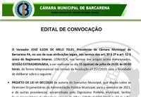 EDITAL DE CONVOCAÇÃO - SESSÃO EXTRAORDINÁRIA