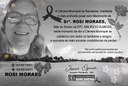 Nota de pesar, falecimento da Senhora Rosi Moraes