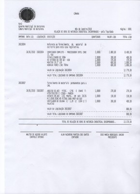 Bens de Janeiro 2018